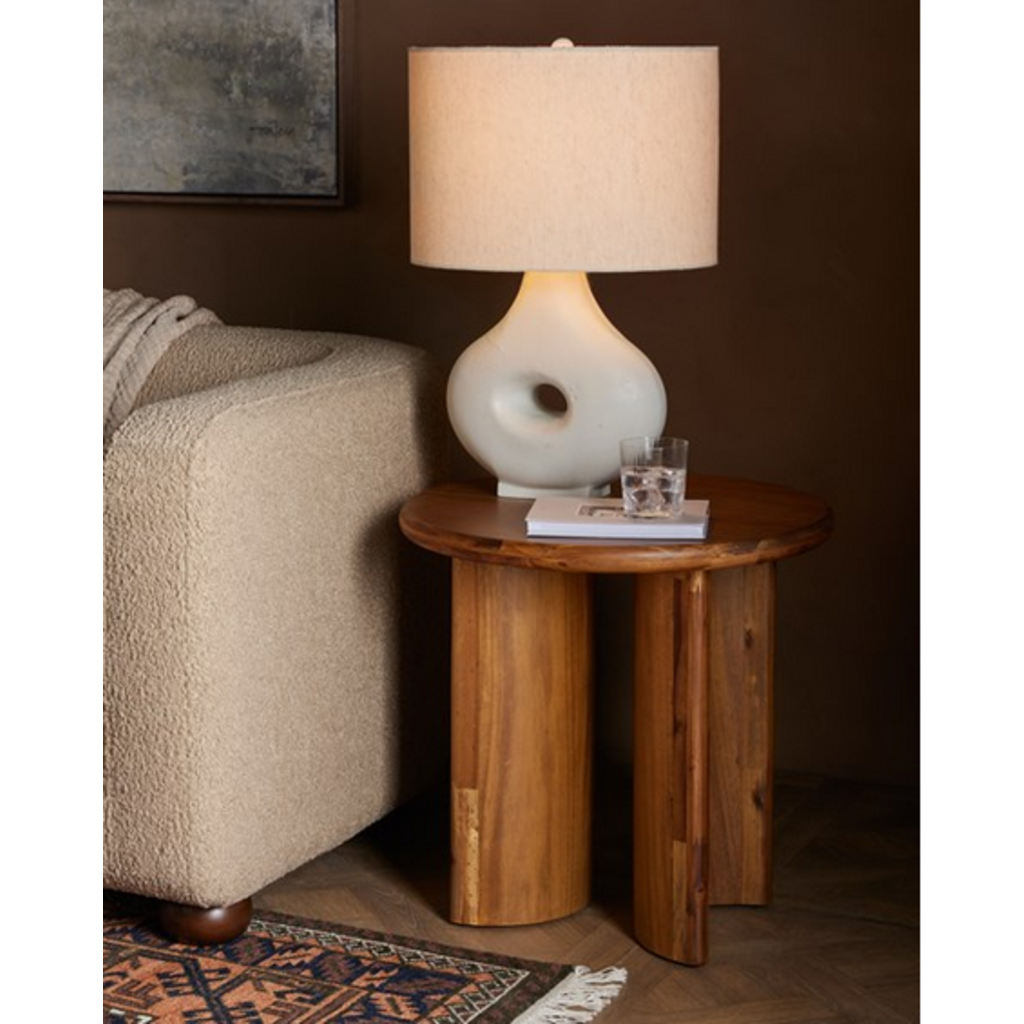 Paddie End Table- Sandy Acacia
