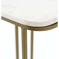 Adalley C Table-Polished White Marble