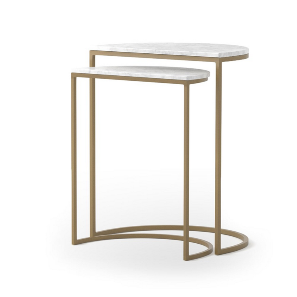 Ane Nesting Tables-Iron Matte Brass