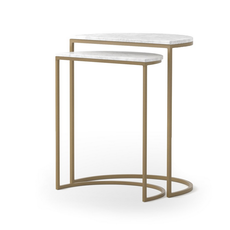 Ane Nesting Tables-Iron Matte Brass