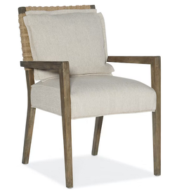 Hooker Furniture Sundance Woven Back Dining Arm Chair - Set of 2