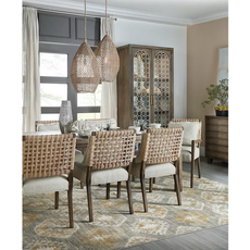 Hooker Furniture Sundance Woven Back Dining Arm Chair - Set of 2