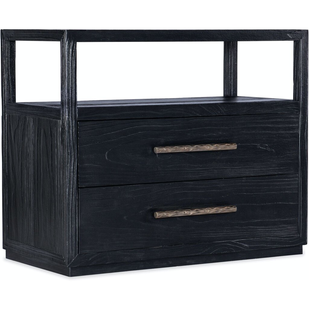 Hooker Furniture Shou Sugi Ban Two Drawer Nightstand