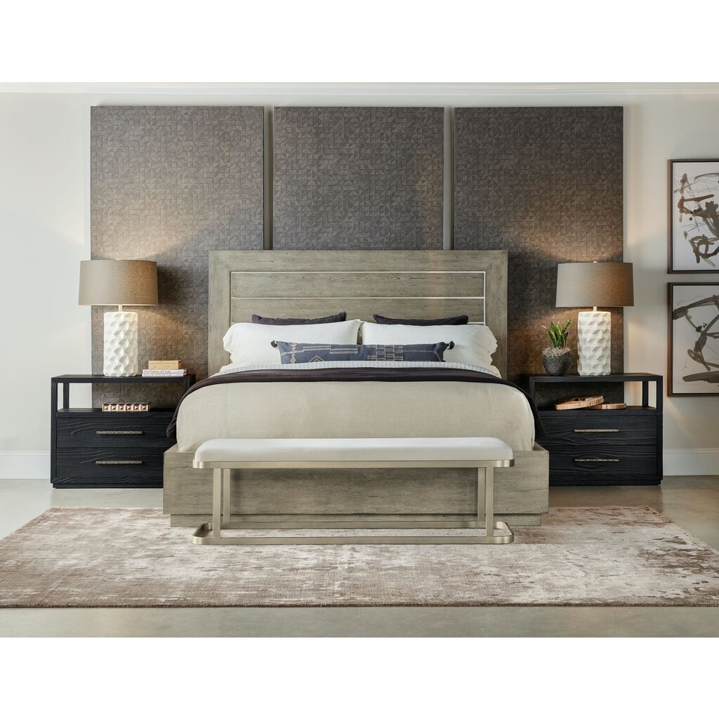 Hooker Furniture Shou Sugi Ban Two Drawer Nightstand