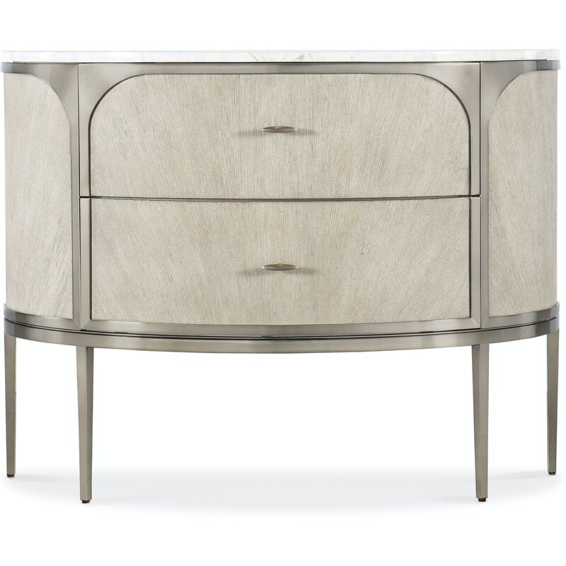 Hooker Furniture Modern Mood Two Drawer Nightstand - Light Wood