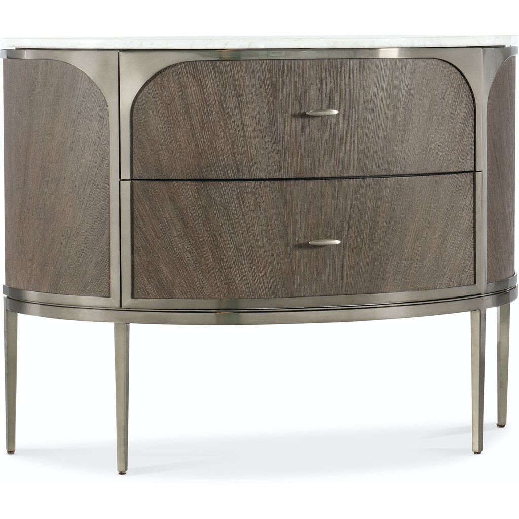 Hooker Furniture Modern Mood Two Drawer Nightstand - Dark Wood