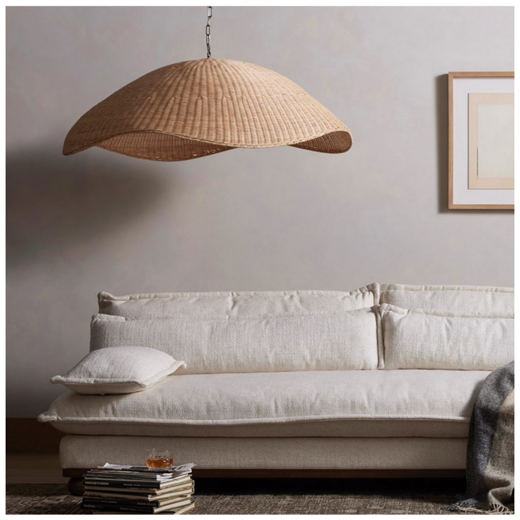 Overscale Woven Rattan Pendant