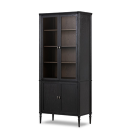 Toulouse Cabinet-Distressed Black Oak
