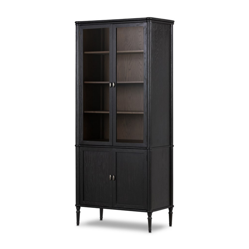 Toulouse Cabinet-Distressed Black Oak