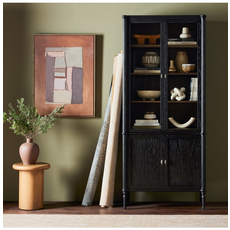 Toulouse Cabinet-Distressed Black Oak