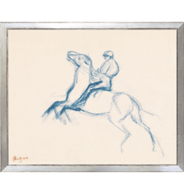 Celadon Art Horse and Jockey -  11"x 9"