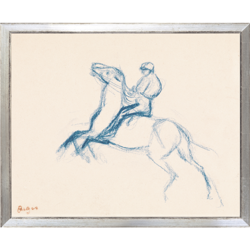 Celadon Art Horse and Jockey -  11"x 9"