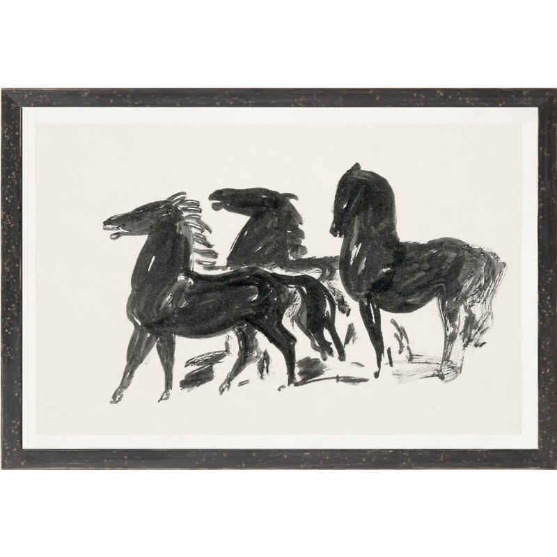 Celadon Art Collection 12 - Gestel, Three Horses - 1900 - 16"× 11"
