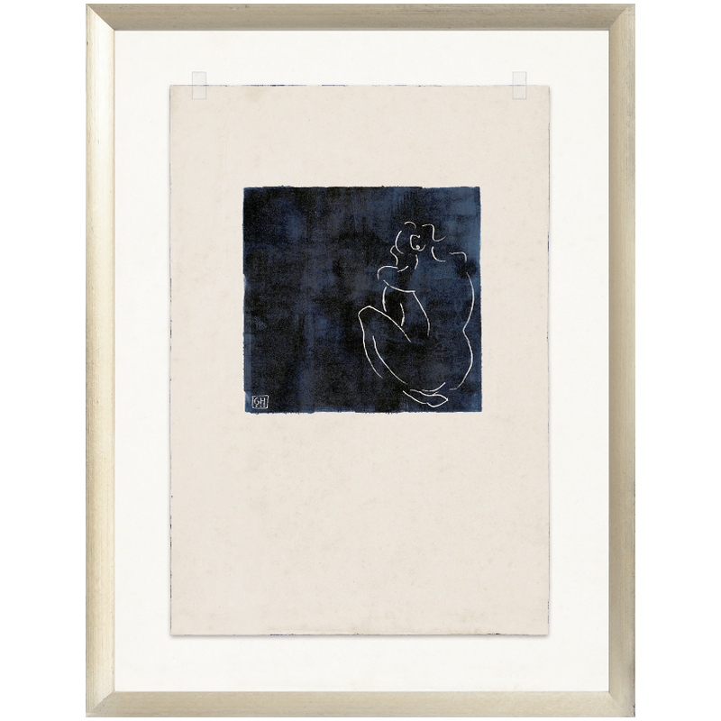 Celadon Art Indigo Line Series IV - 13.25"× 17.25"