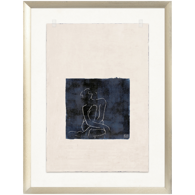 Celadon Art Indigo Line Series III - 13.25"× 17.25"