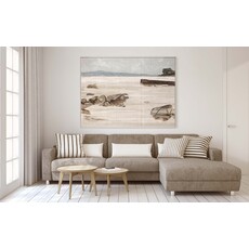Celadon Art Beach Scene 60.5 × 44.5 in