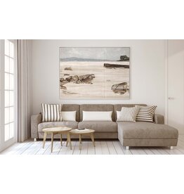 Celadon Art Beach Scene 60.5 × 44.5 in