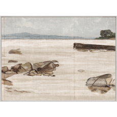 Celadon Art Beach Scene 60.5 × 44.5 in