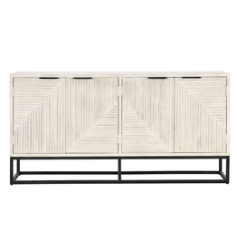 Flint Sideboard 4 Door - Coastal White