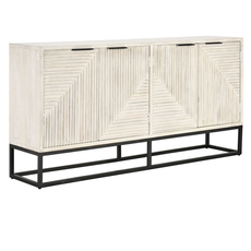 Flint Sideboard 4 Door - Coastal White