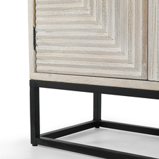 Flint Sideboard 6 Door - White Wash