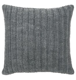 Seafare Knit Stone Gray Pillow 22x22