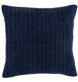 Seafare Knit Indigo Pillow 22x22