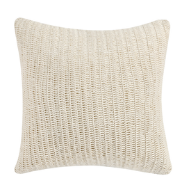 Seafare Knit Ivory Pillow 22x22
