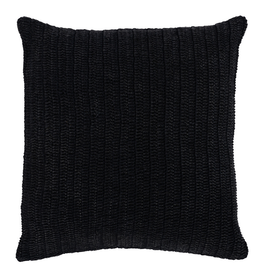 Seafare Knit Black Pillow 22x22