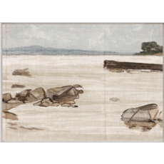 Celadon Art Beach Scene 60.5 × 44.5 in