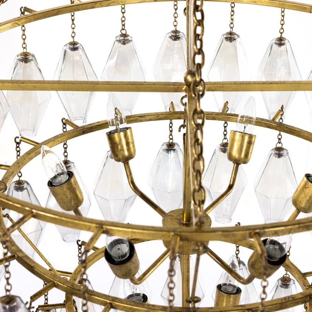 Adeline Large Round Chandelier-Gold Leaf