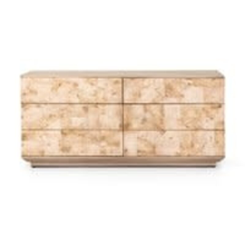Journey 6 Drawer Dresser - Bleached Burl