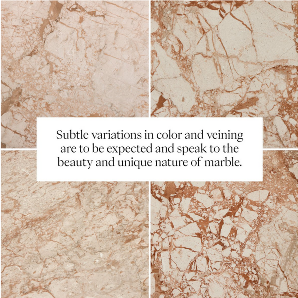 Plinth Marble End Table - Dessert Taupe