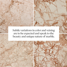 Plinth Marble End Table - Dessert Taupe