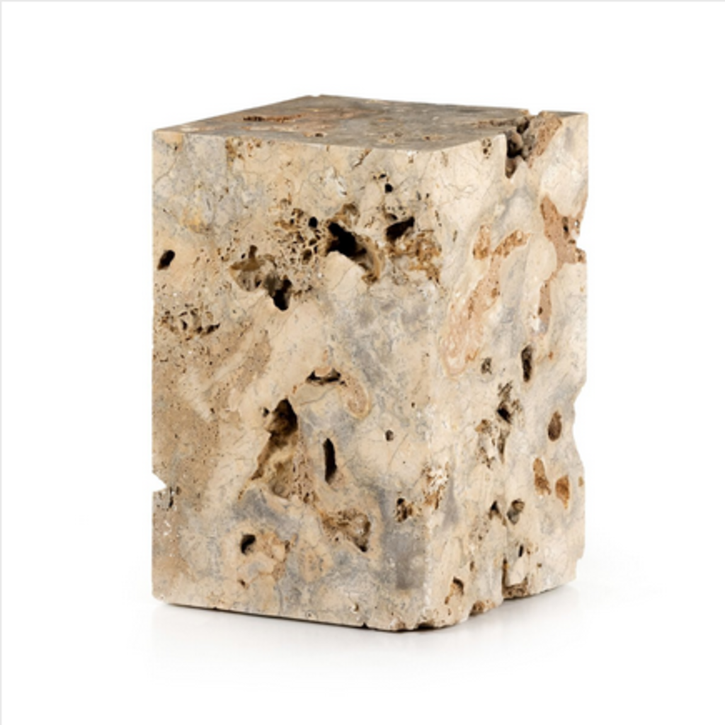Fayden  End Table-Romano Fosse Travertine