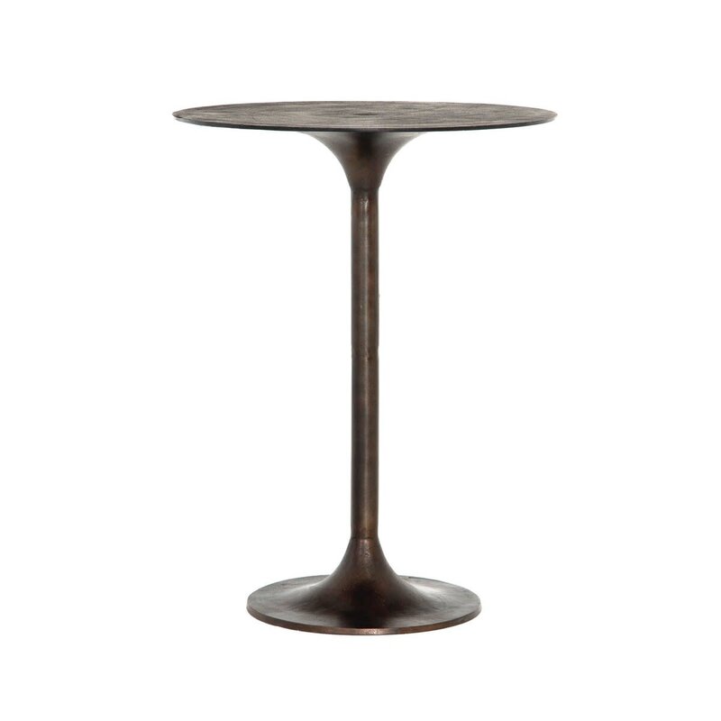 Tulip Bar Table Antique Rust