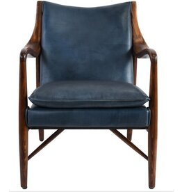 Kiannah Club Chair - Deep Sea Leather