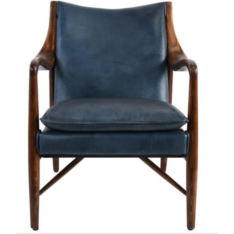 Kiannah Club Chair - Deep Sea Leather