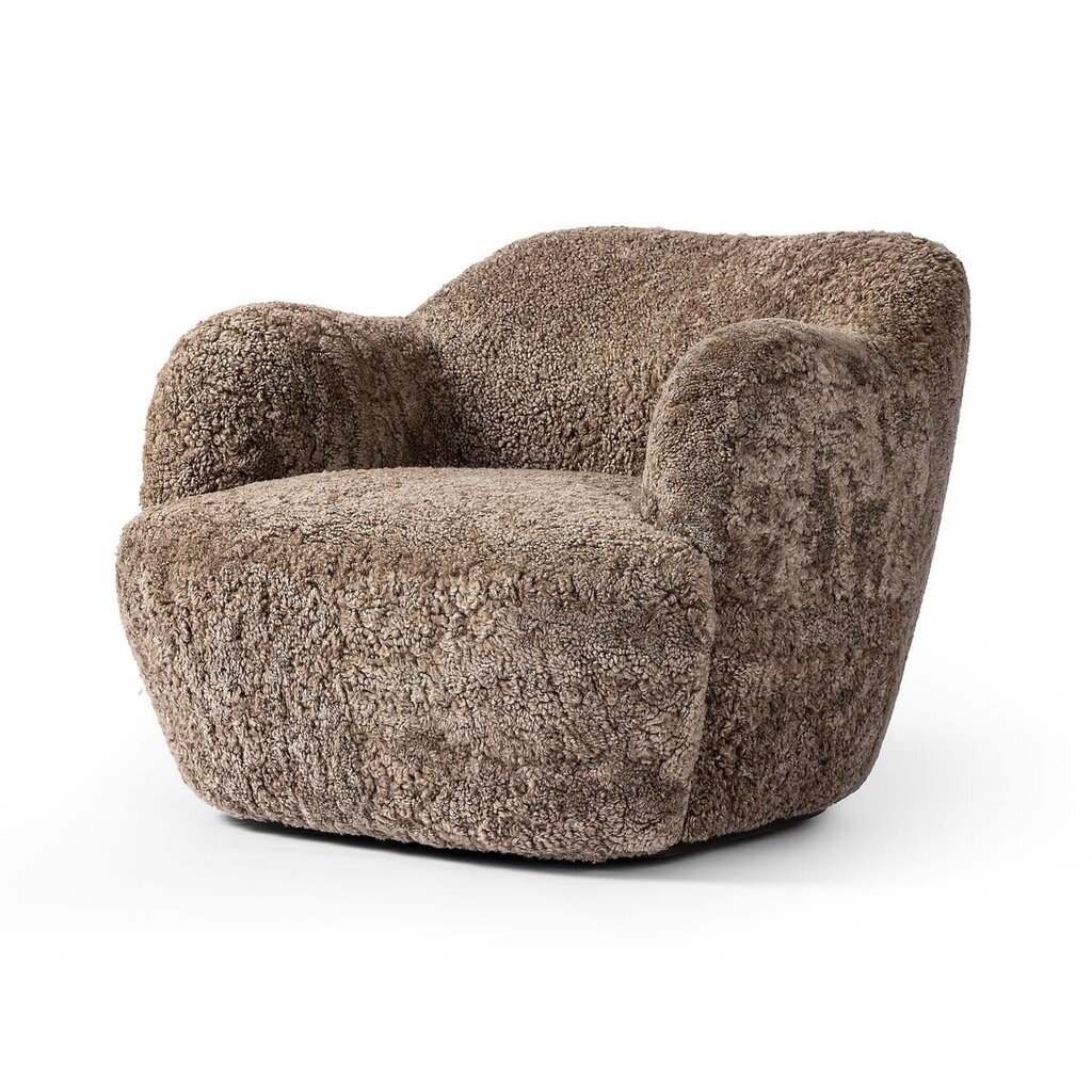 Julius Swivel Chair- Taupe Sherling