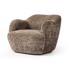 Julius Swivel Chair- Taupe Sherling
