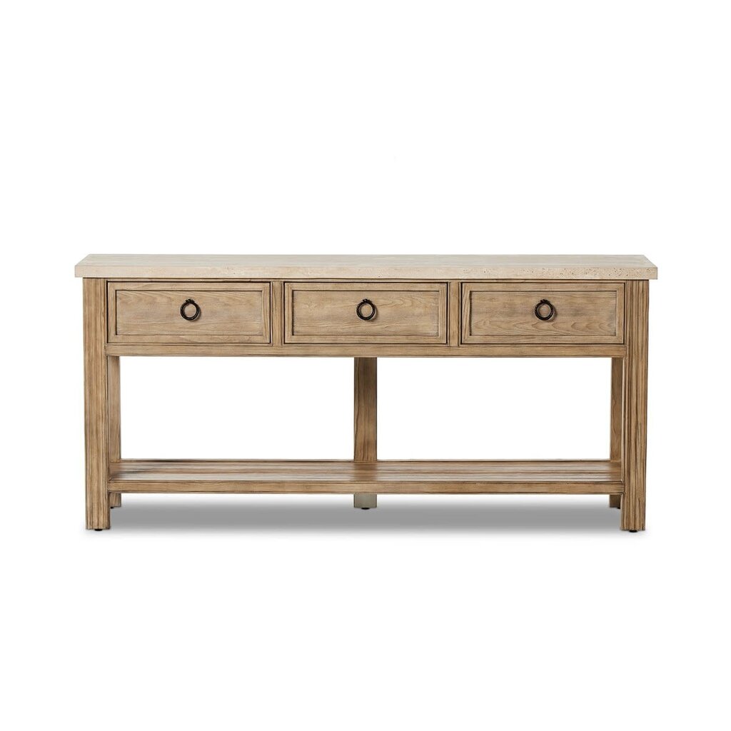 Travertine Console