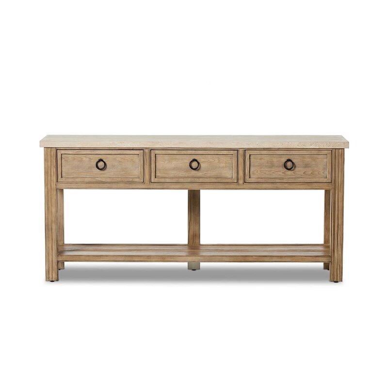 Travertine Console