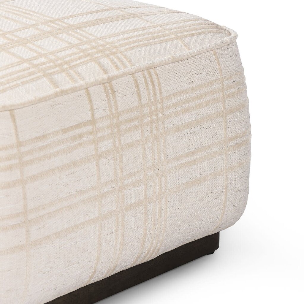 Sinclair Square Ottoman 21" - Ivory