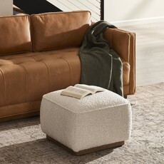 Sinclair Square Ottoman 21" - Ivory
