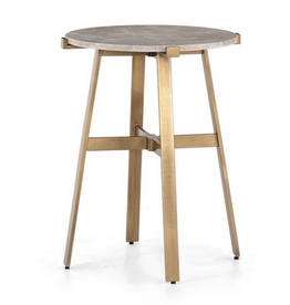 Aline Nightstand-Taupe Marble