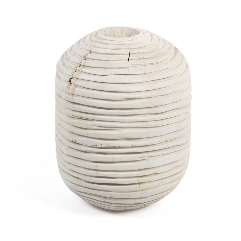 Beto Banded Vase - Ivory