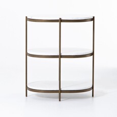 Felip Oval Side Table Antique Brass