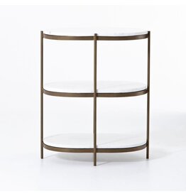Felip Oval Side Table Antique Brass