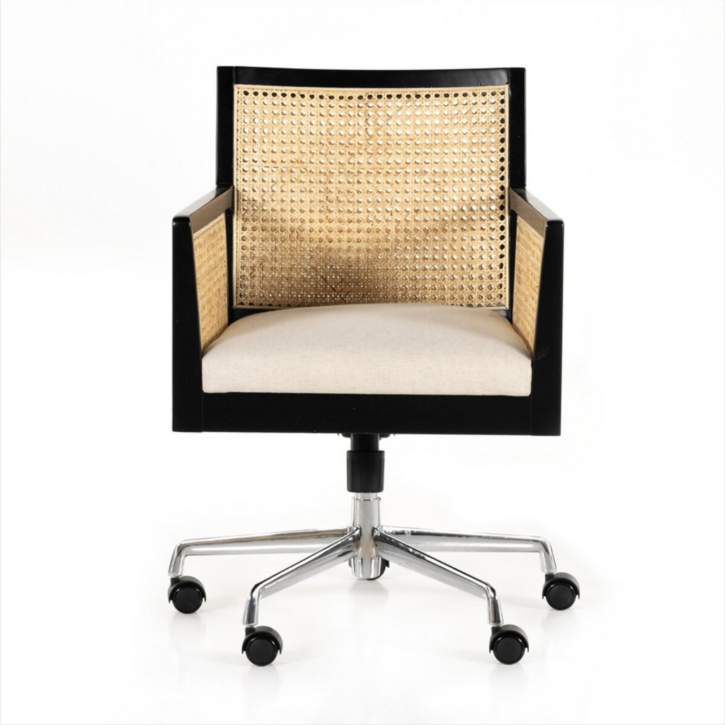 Antonia Cane Arm Desk Chair Savile Flax