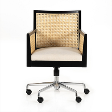 Antonia Cane Arm Desk Chair Savile Flax